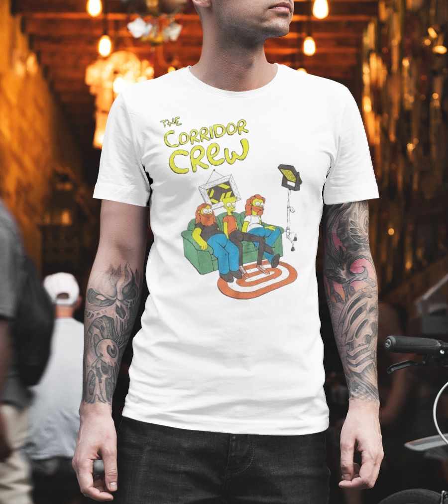 The Corridor Crew Couch Animation Characters With Lighting Equipment T-Shirt