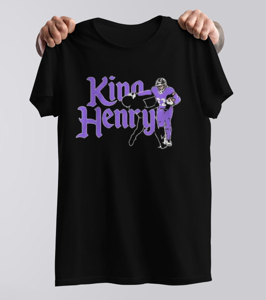 King Henry Derrick Henry Baltimore Ravens Player Number 22 T-Shirt