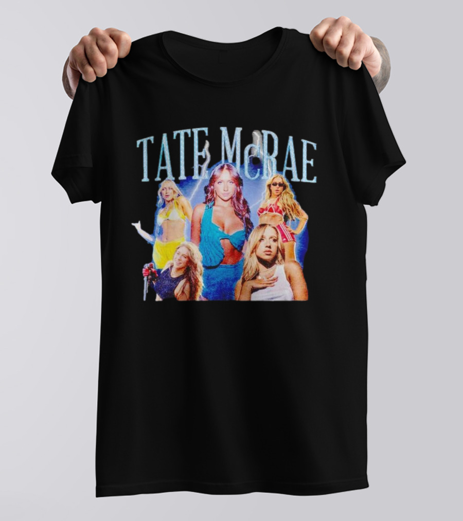 Tate McRae Vintage Retro Multi-Image Collage T-Shirt