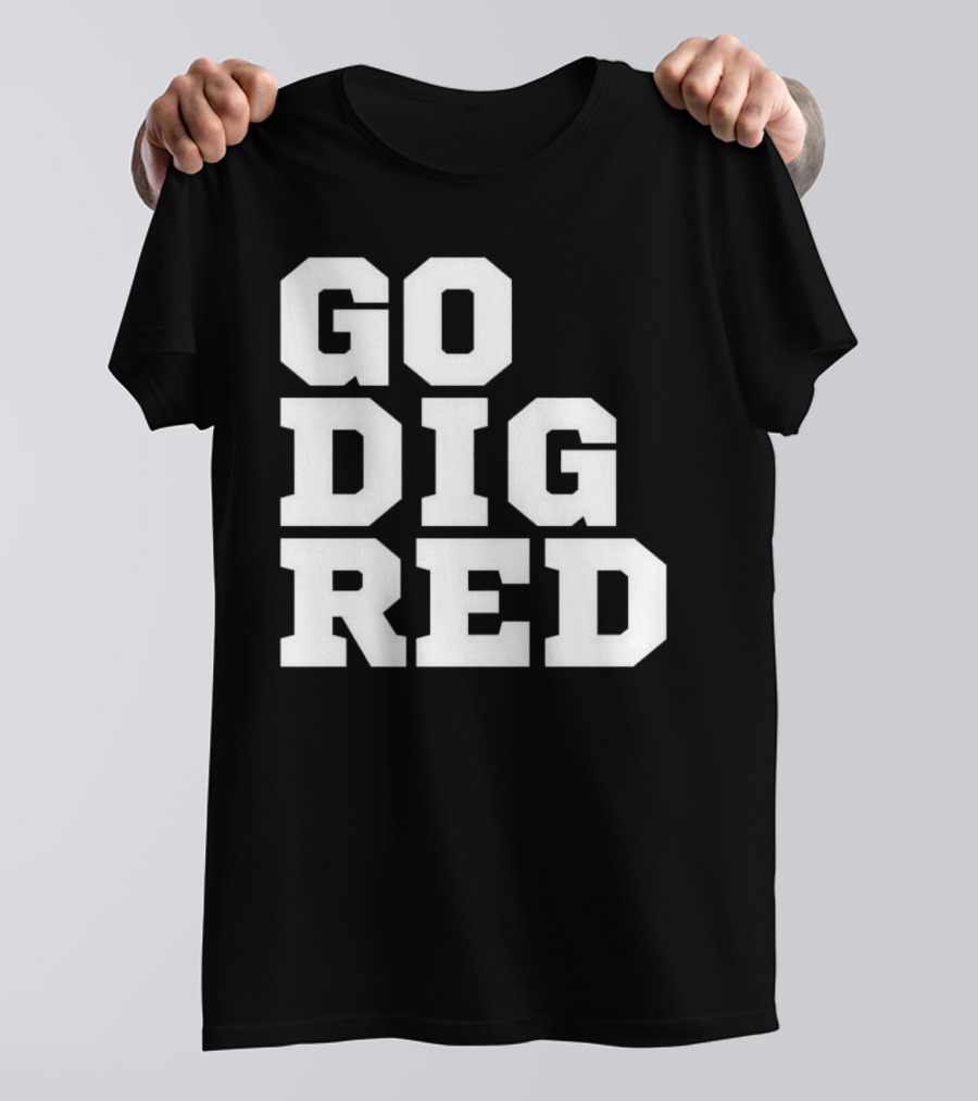 Go Dig Red Volleyball Nebraska Huskers Fan Spirit T-Shirt