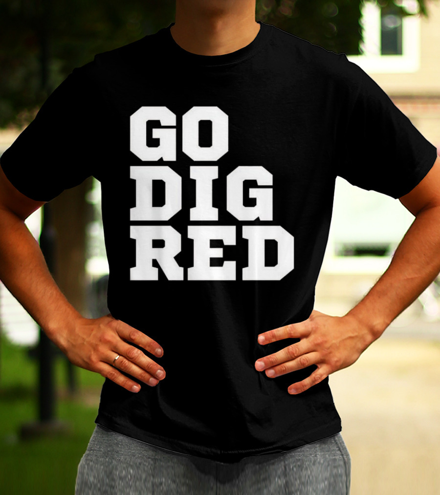 Go Dig Red Volleyball Nebraska Huskers Fan Spirit T-Shirt