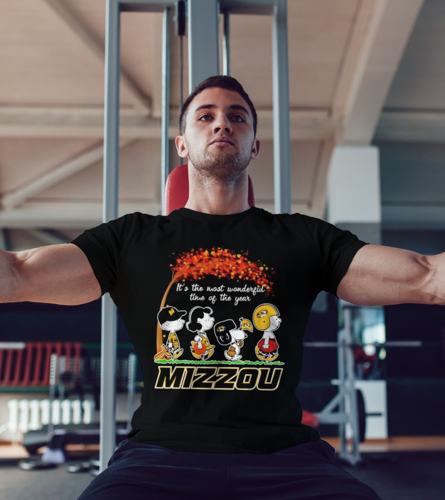 Mizzou Peanuts Fall It's The Most Wonderful Time Of The Year T-Shirt