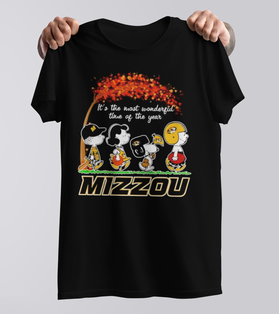 Mizzou Peanuts Fall It's The Most Wonderful Time Of The Year T-Shirt