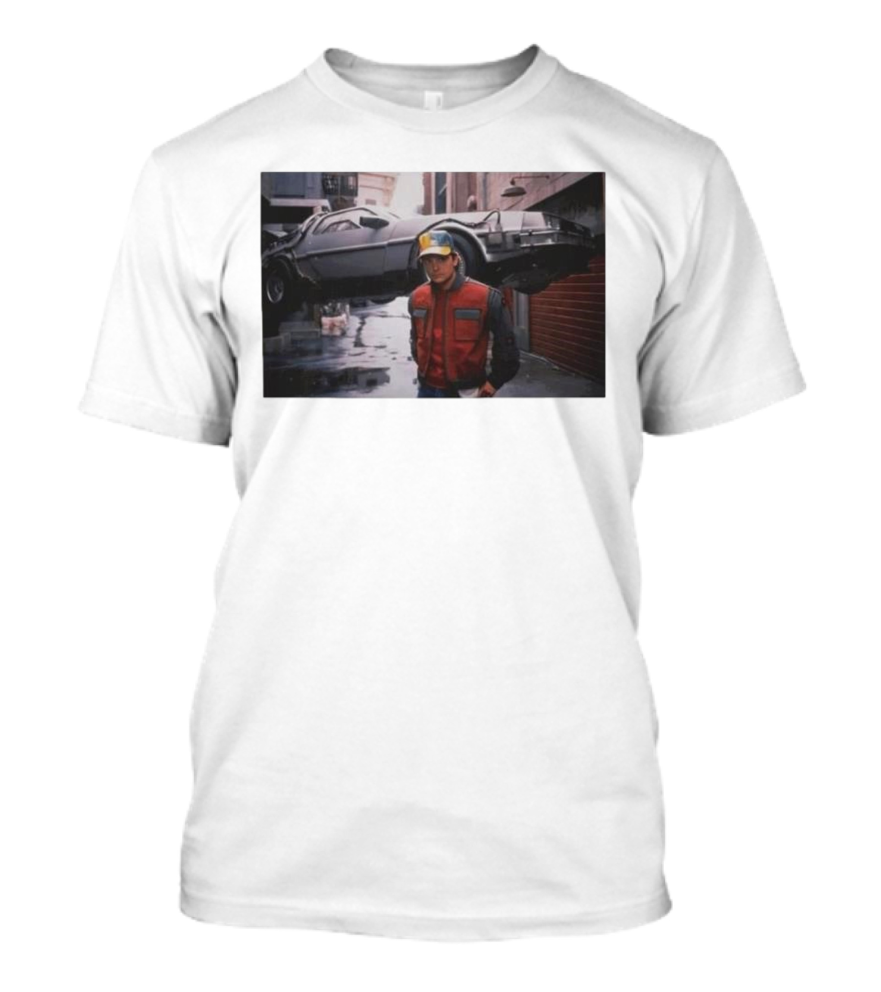 Back To The Future Marty McFly Michael J. Fox DeLorean Iconic Scene T-Shirt