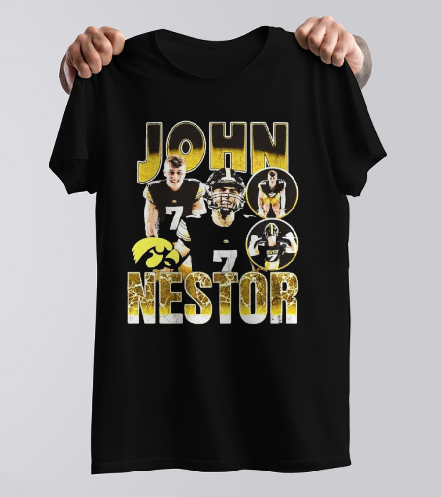 John Nestor Number 7 Iowa Hawkeyes T-Shirt