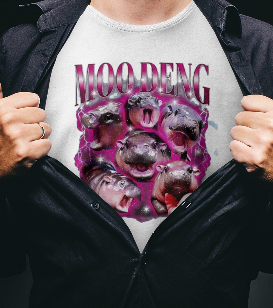 Moo Deng Hippo Humor Sublimation T-Shirt