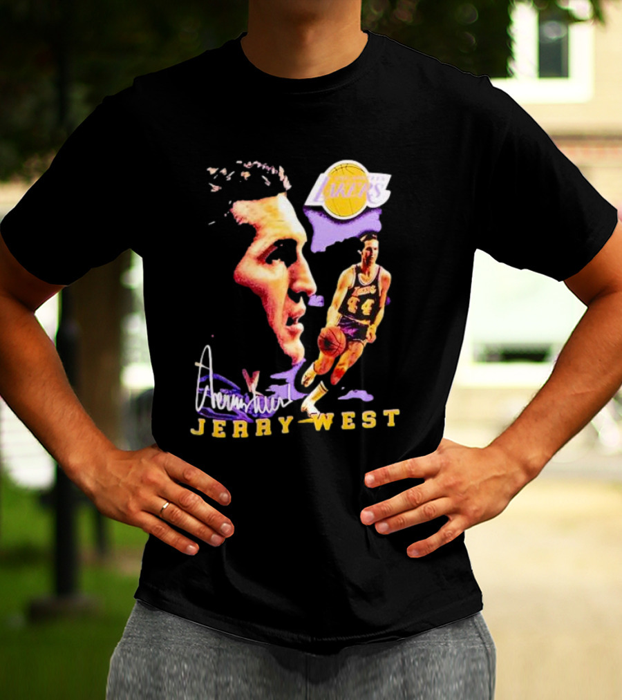 Los Angeles Lakers Vintage Jerry West Forever Signature Lakers T-Shirt