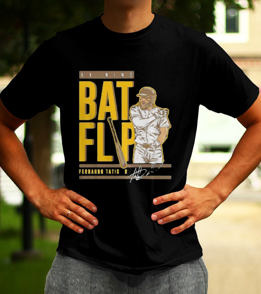 El Nino Bat Flip Fernando Tatis Jr. Signature San Diego Padres T-Shirt