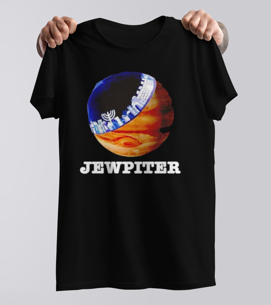 Jewpiter Menorah City Planet Jupiter T-Shirt