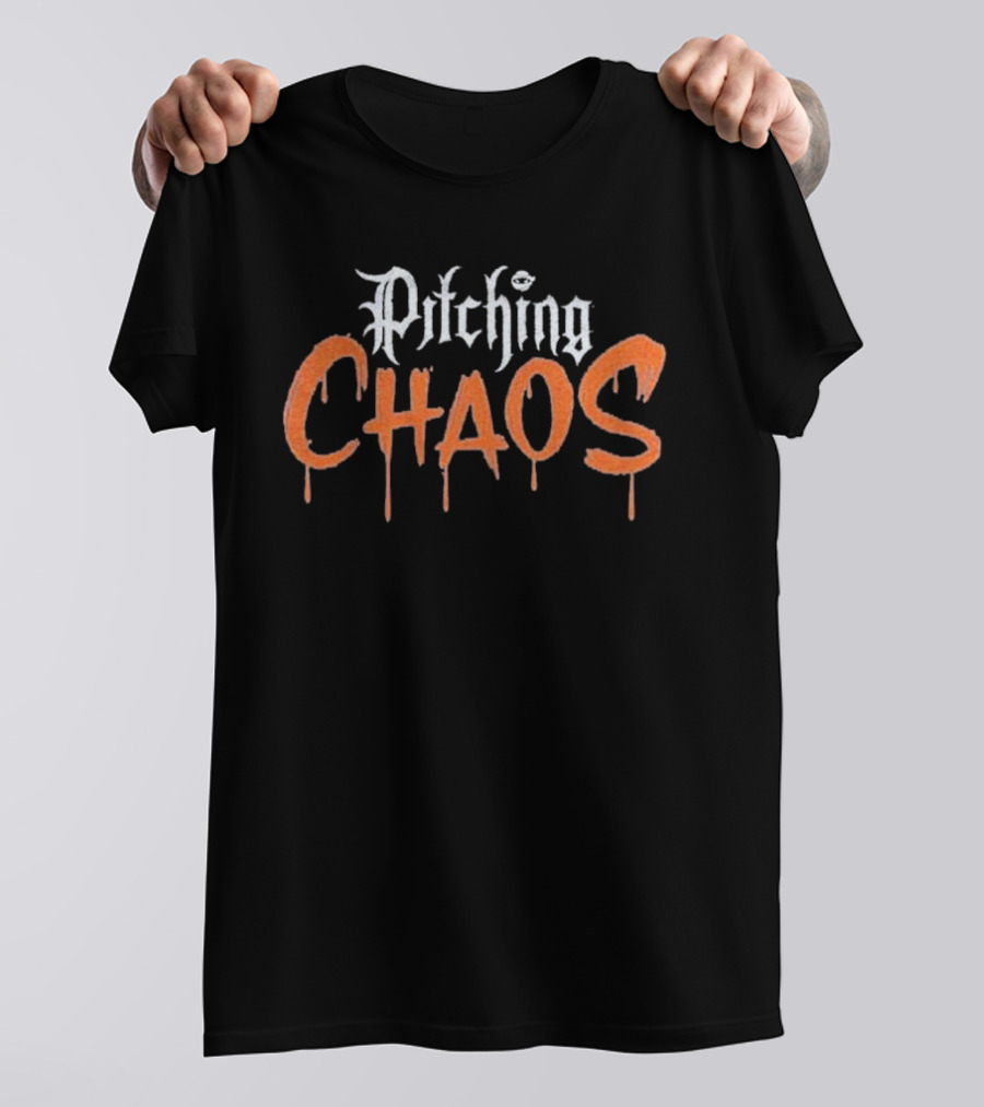 Pitching Chaos Detroit Tigers Baseball T-Shirt