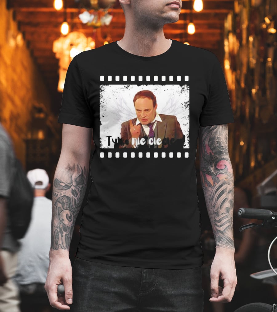 Tylko Nie Cieciem Stanisław Anioł Filmstrip Winged T-Shirt