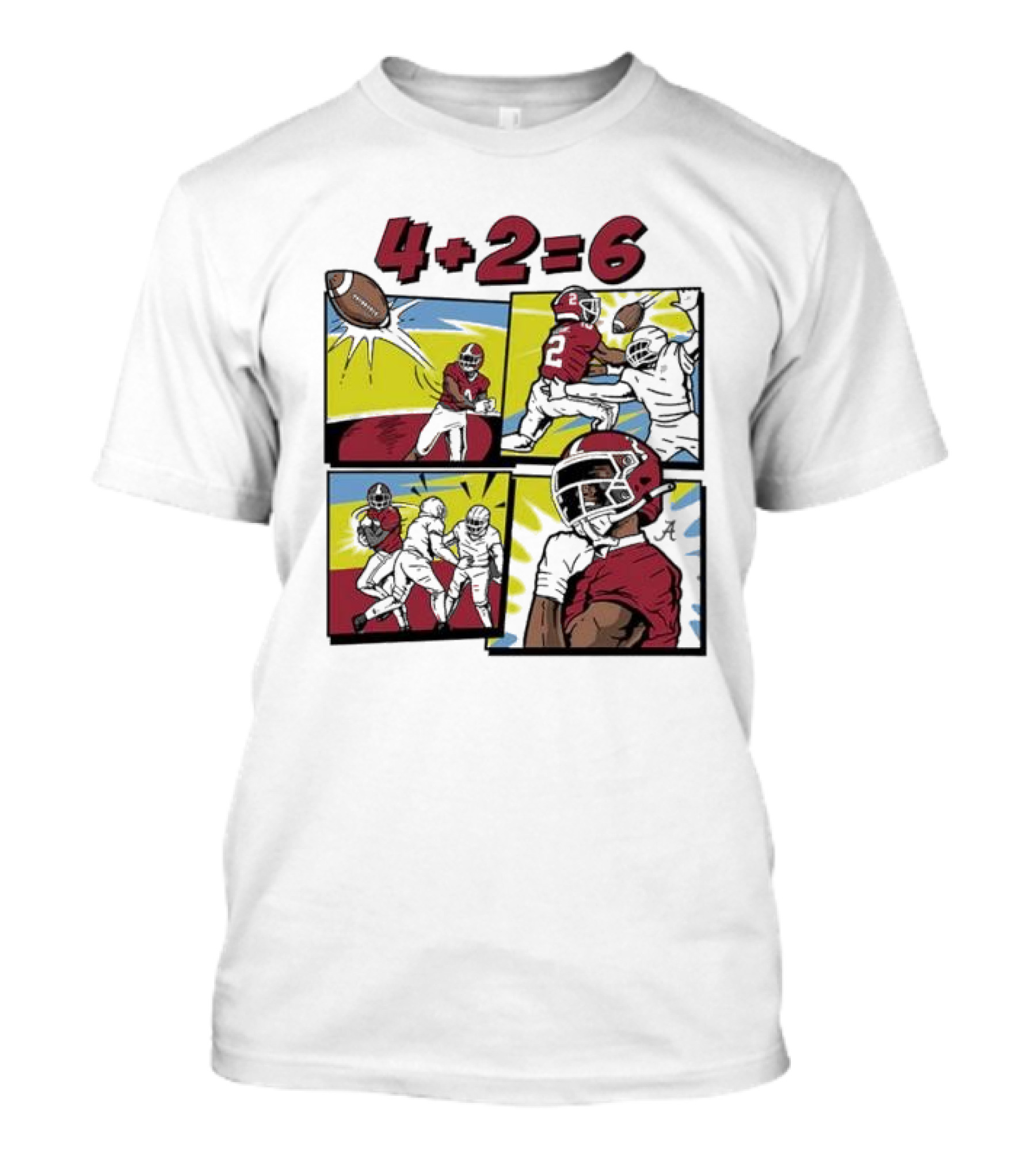 Alabama Crimson Tide Ryan Williams Comic 4 Plus 2 Equals 6 The Catch T-Shirt