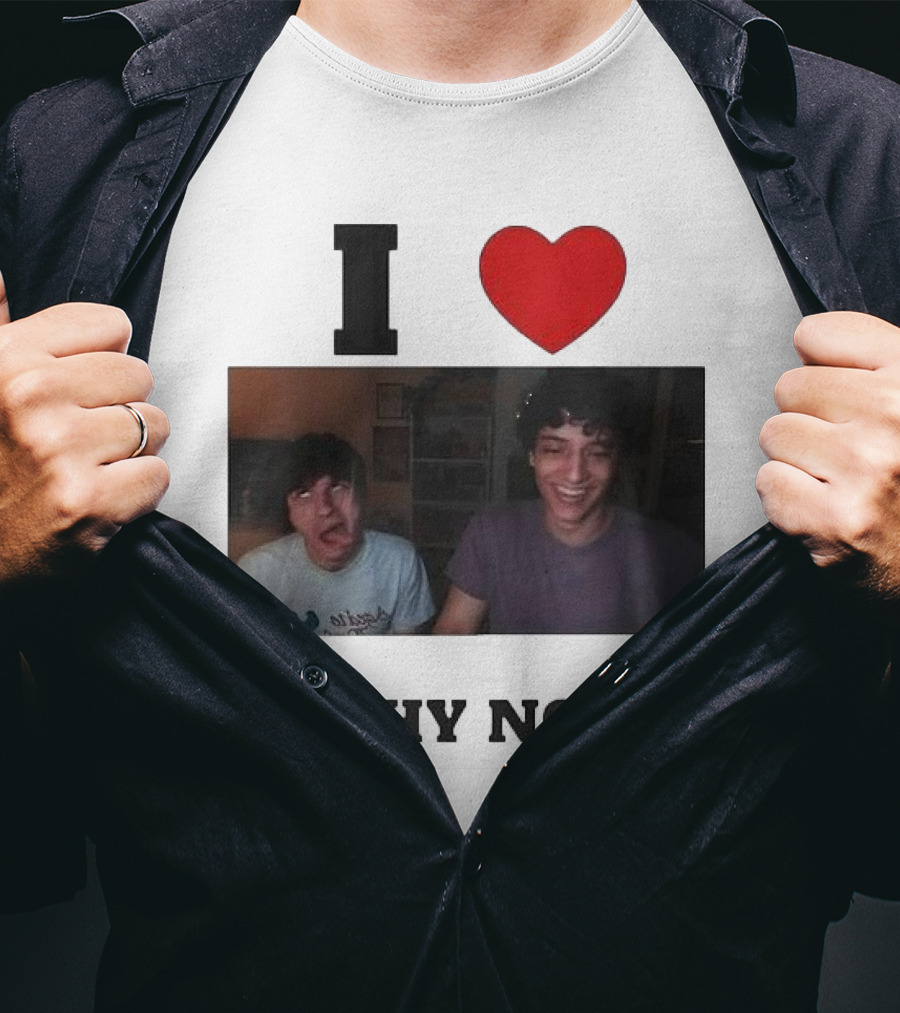 I Love Slushy Noobz Funny Duo Smiling Photo T-Shirt