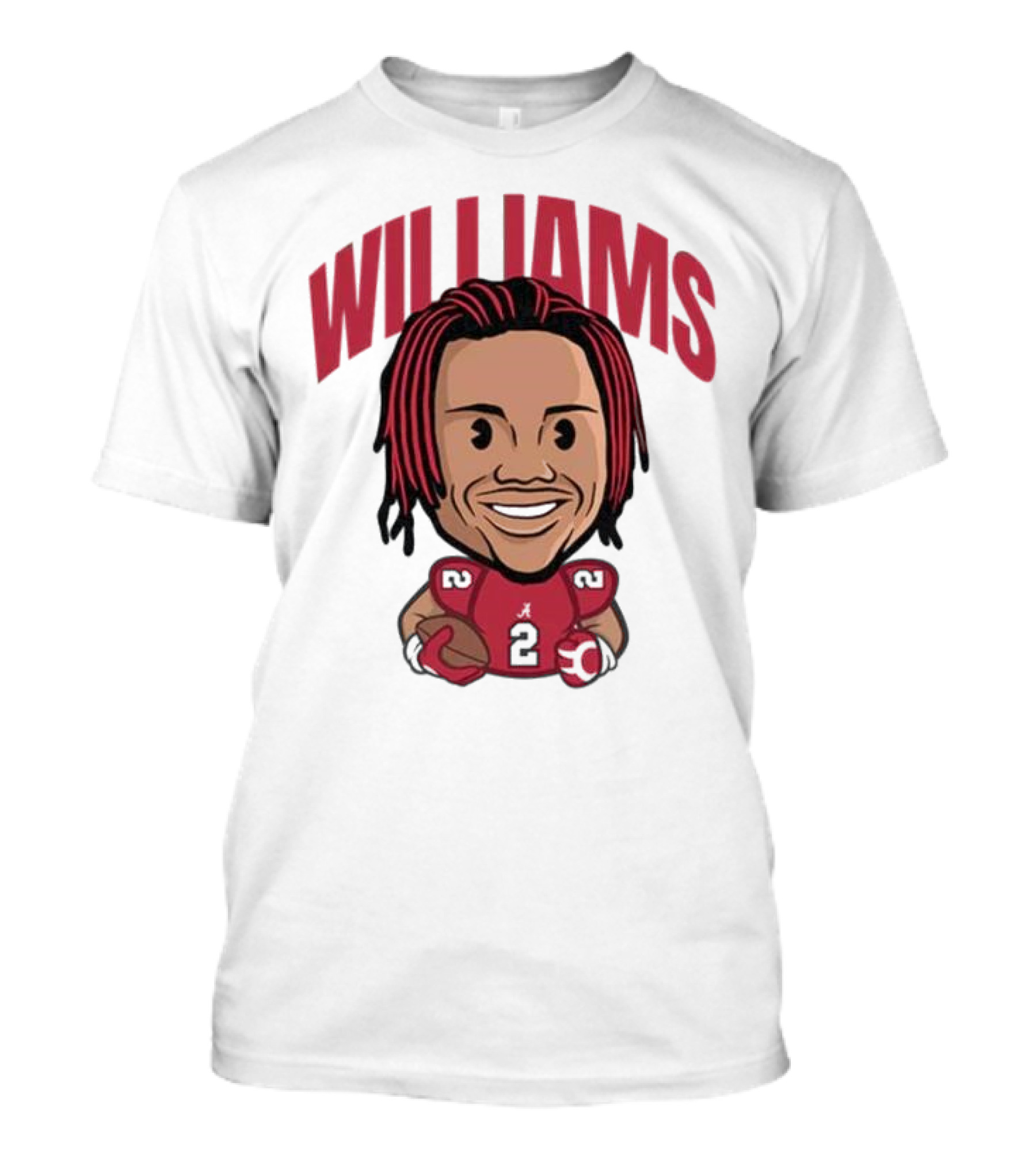 Williams Alabama Crimson Tide Caricature Football Player T-Shirt