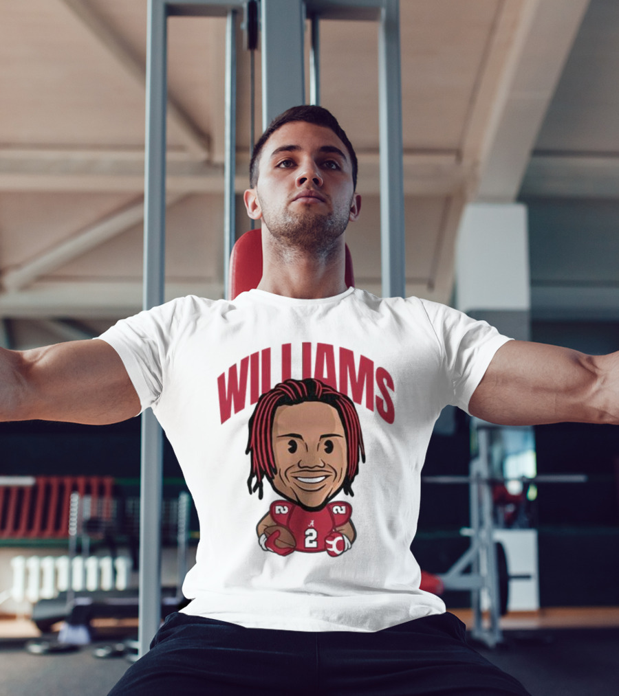 Williams Alabama Crimson Tide Caricature Football Player T-Shirt