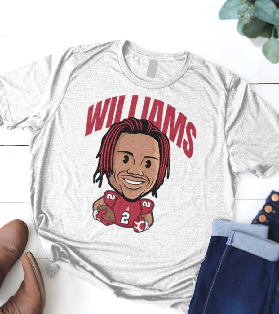Williams Alabama Crimson Tide Caricature Football Player T-Shirt