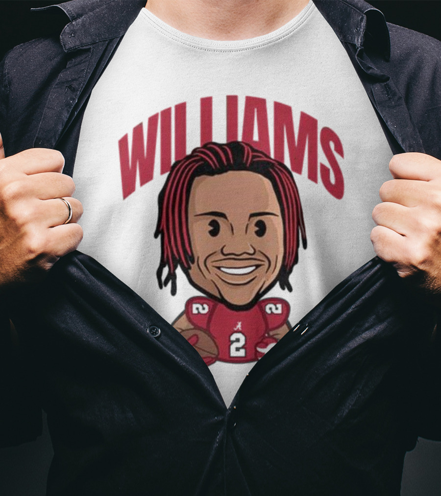 Williams Alabama Crimson Tide Caricature Football Player T-Shirt
