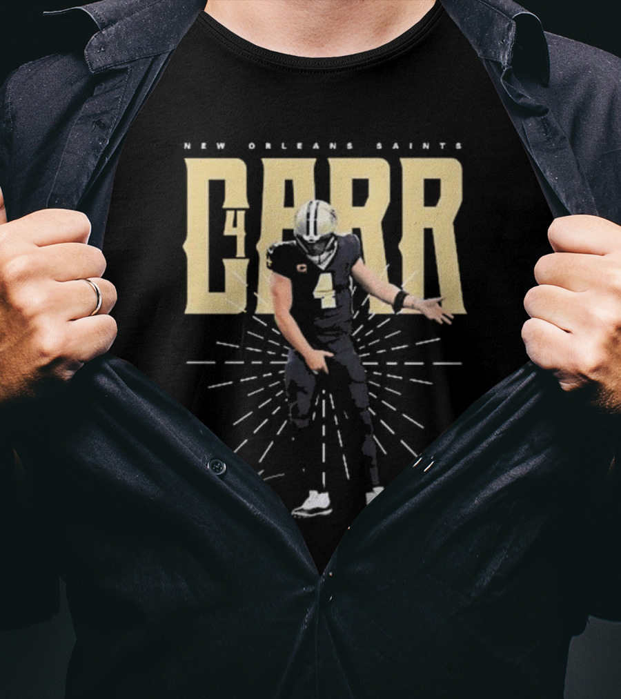Derek Carr 4 New Orleans Saints Signature T-Shirt