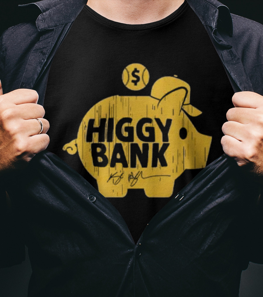 Higgy Bank San Diego Padres Kyle Higashioka Baseball Dollar Cap T-Shirt
