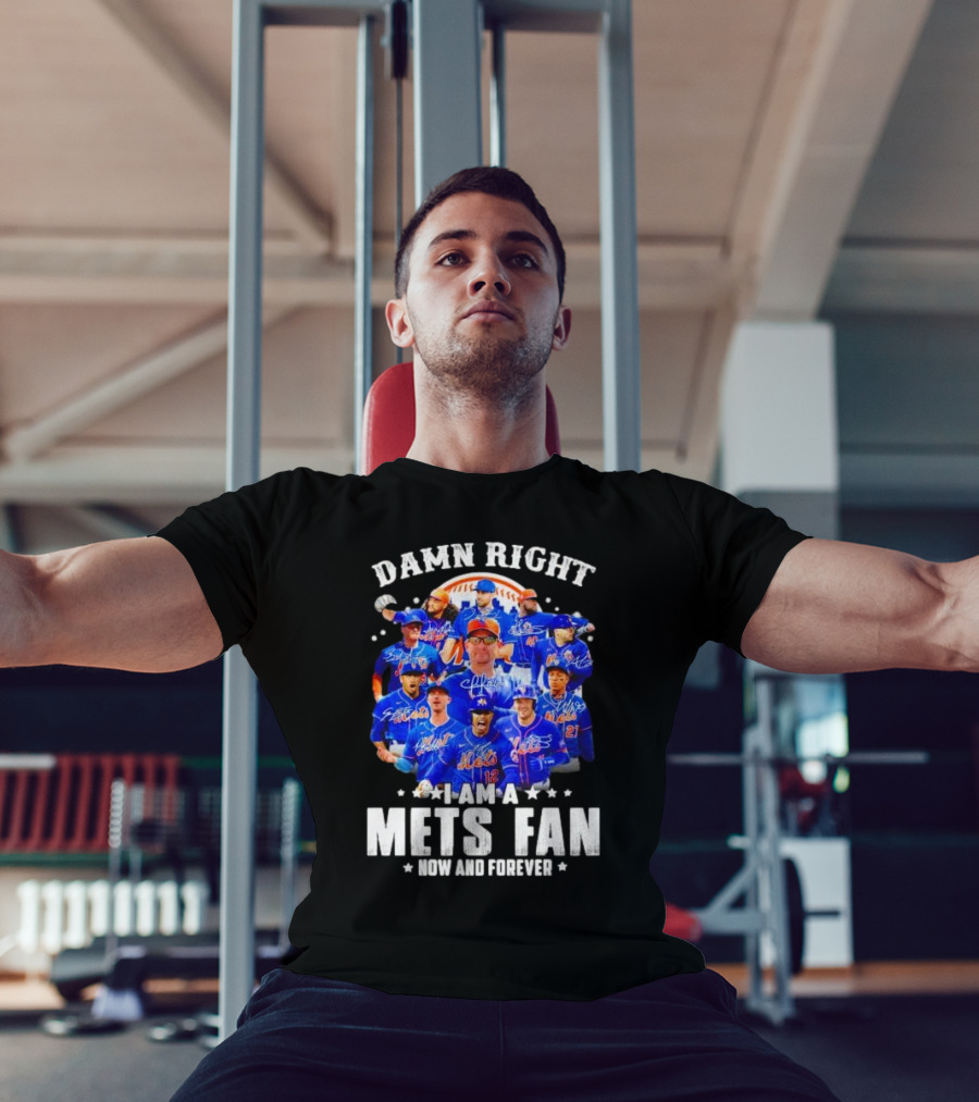 Damn Right I Am A New York Mets Fan Now And Forever Baseball Passion T-Shirt