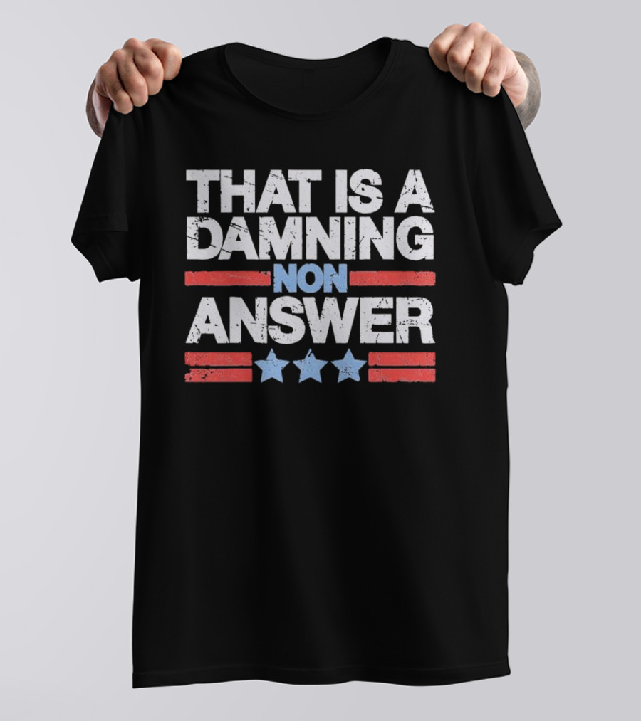 That Is A Damning Non Answer Tim Walz Retro T-Shirt
