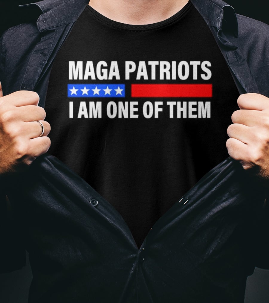 MAGA Patriots I Am One Of Them Stars And Red Blue Stripes T-Shirt