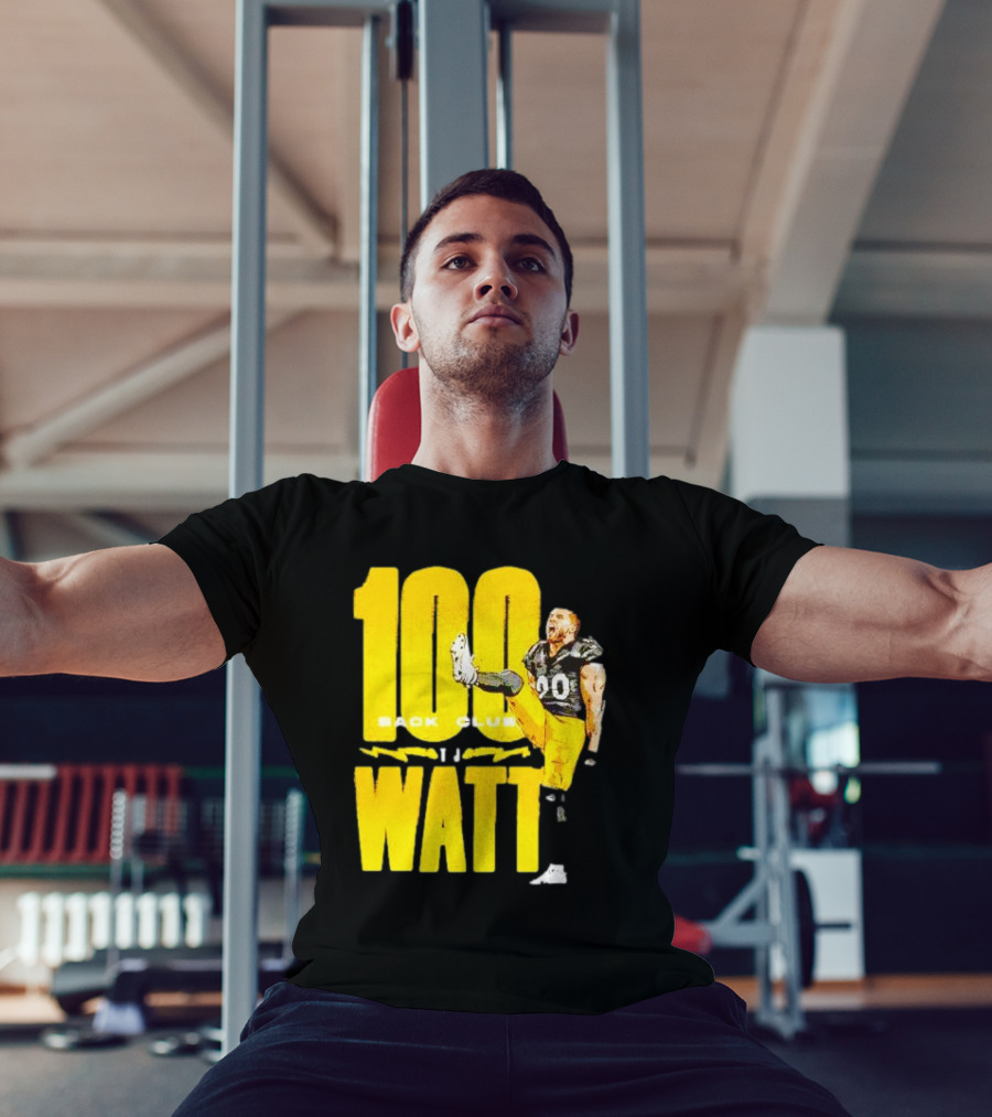 100 Sack Club Pittsburgh Steelers TJ Watt T-Shirt