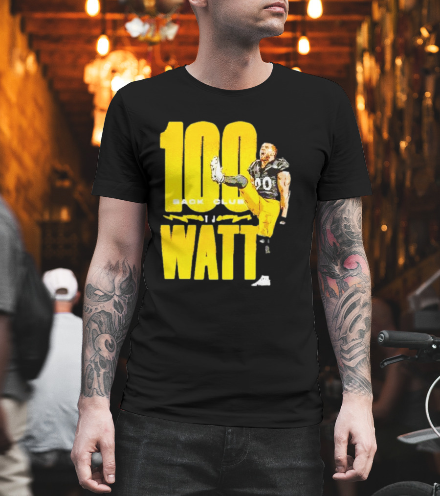 100 Sack Club Pittsburgh Steelers TJ Watt T-Shirt