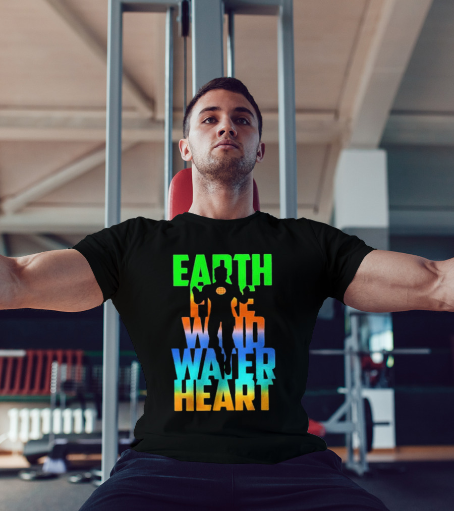 Earth Fire Wind Water Heart Captain Planet T-Shirt
