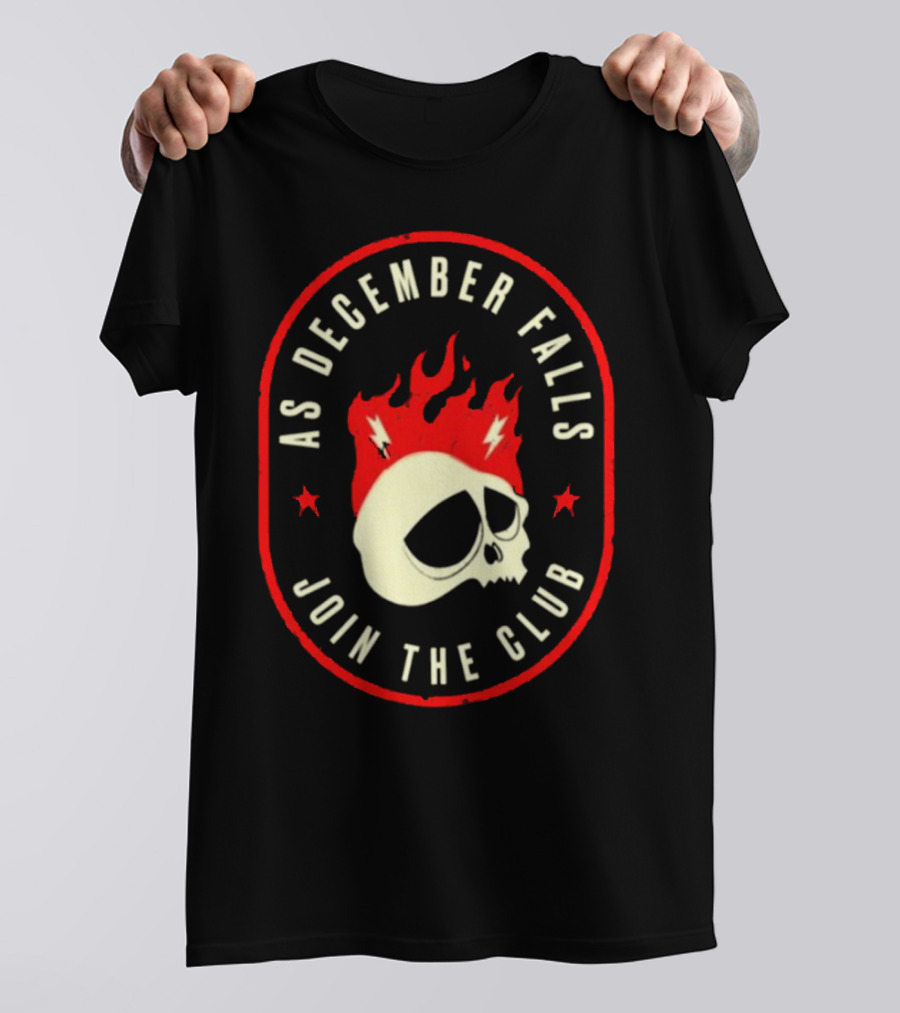 As December Falls Join The Club Ghost Rider Skull T-Shirt