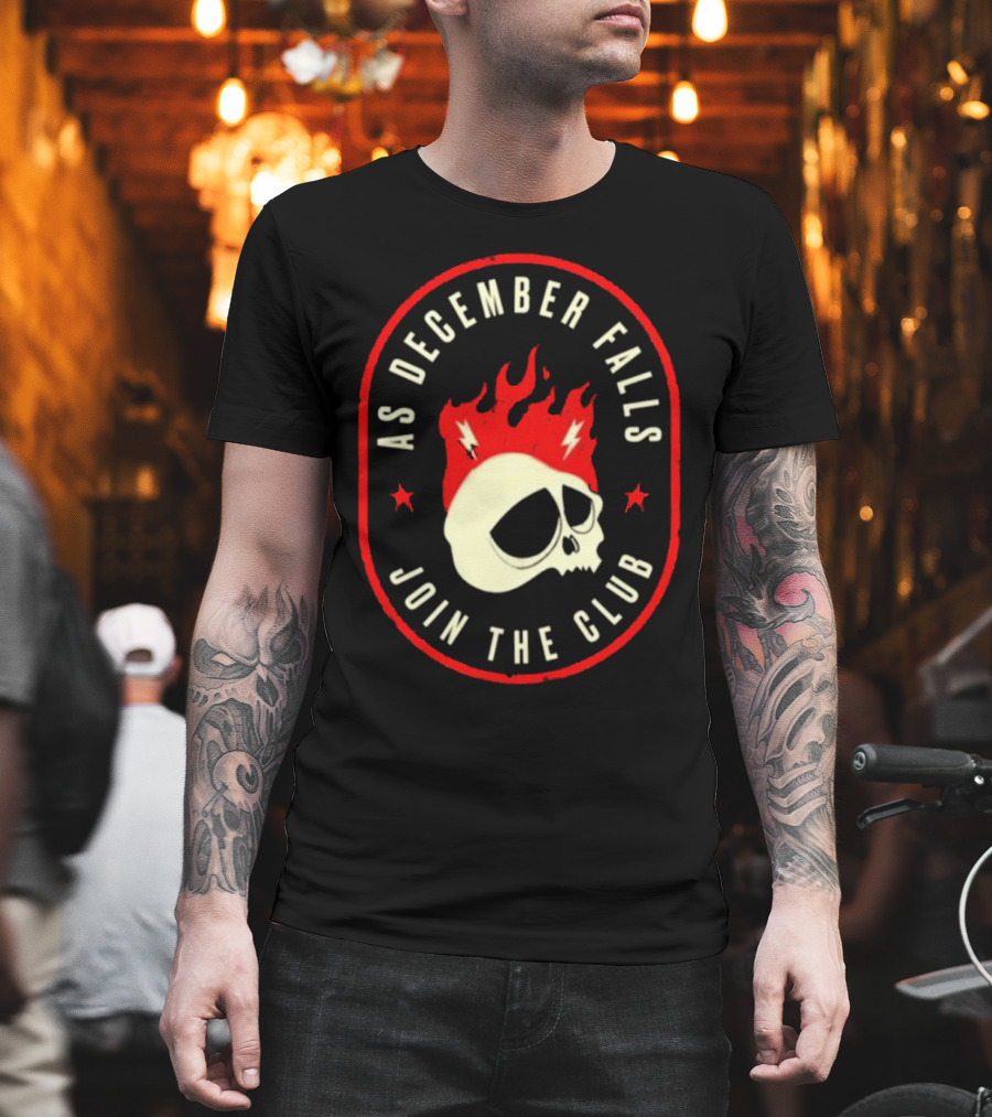 As December Falls Join The Club Ghost Rider Skull T-Shirt