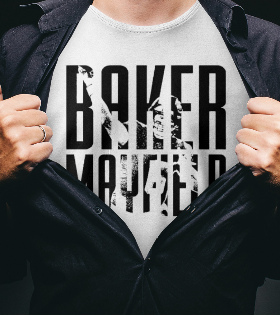 Baker Mayfield Tampa Bay Buccaneers Black And White Overlay T-Shirt