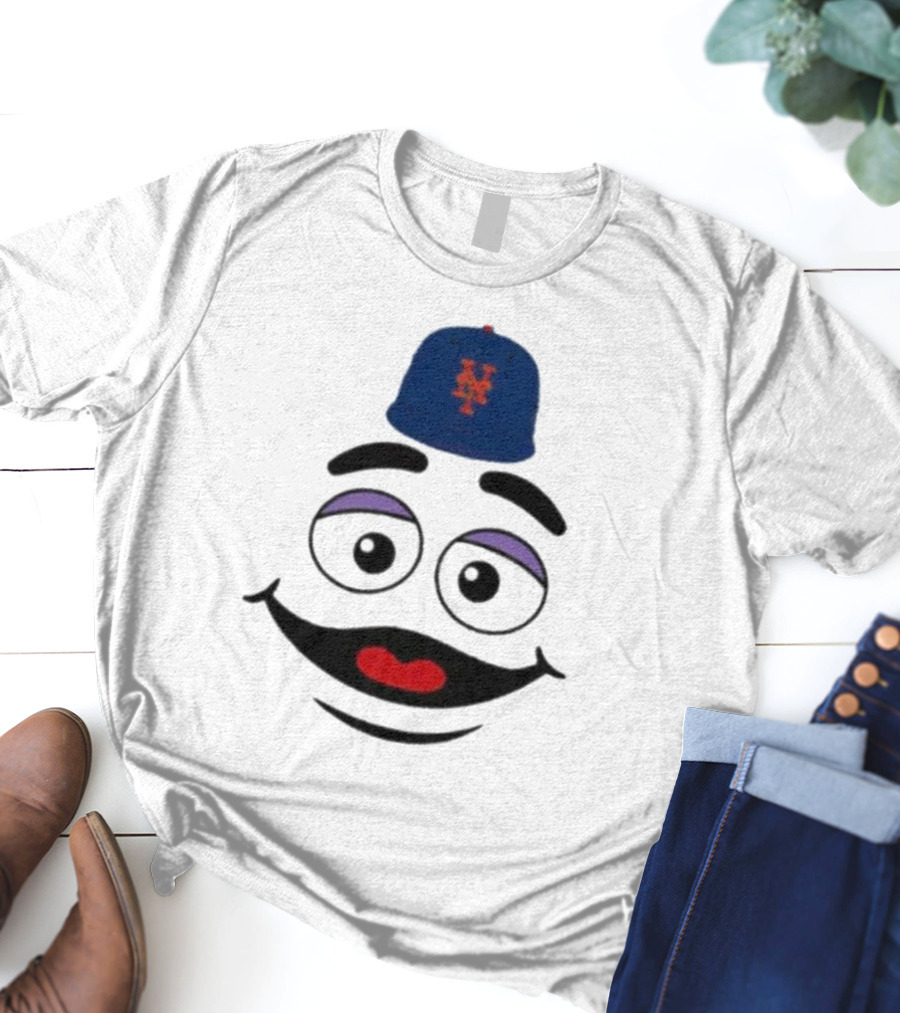 New York Mets Grimace Face Smile Victory Gameday Baseball Cap T-Shirt