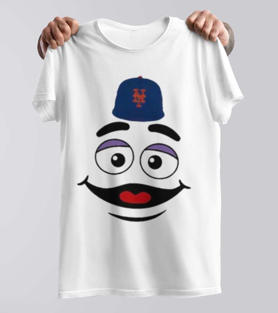 New York Mets Grimace Face Smile Victory Gameday Baseball Cap T-Shirt