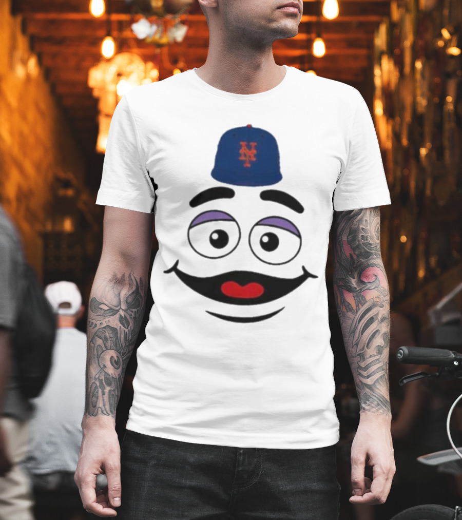New York Mets Grimace Face Smile Victory Gameday Baseball Cap T-Shirt