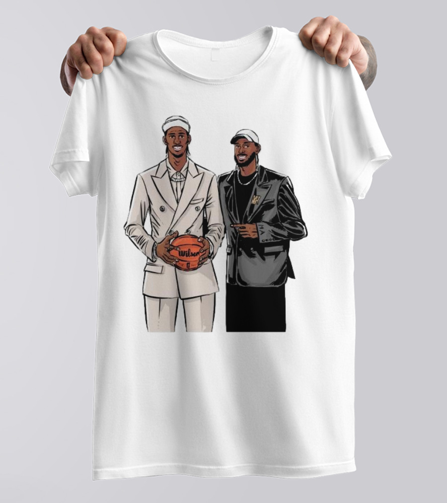 Alex And Olivier Sarr Brothers OKC Thunders Cartoon Wilson Basketball T-Shirt