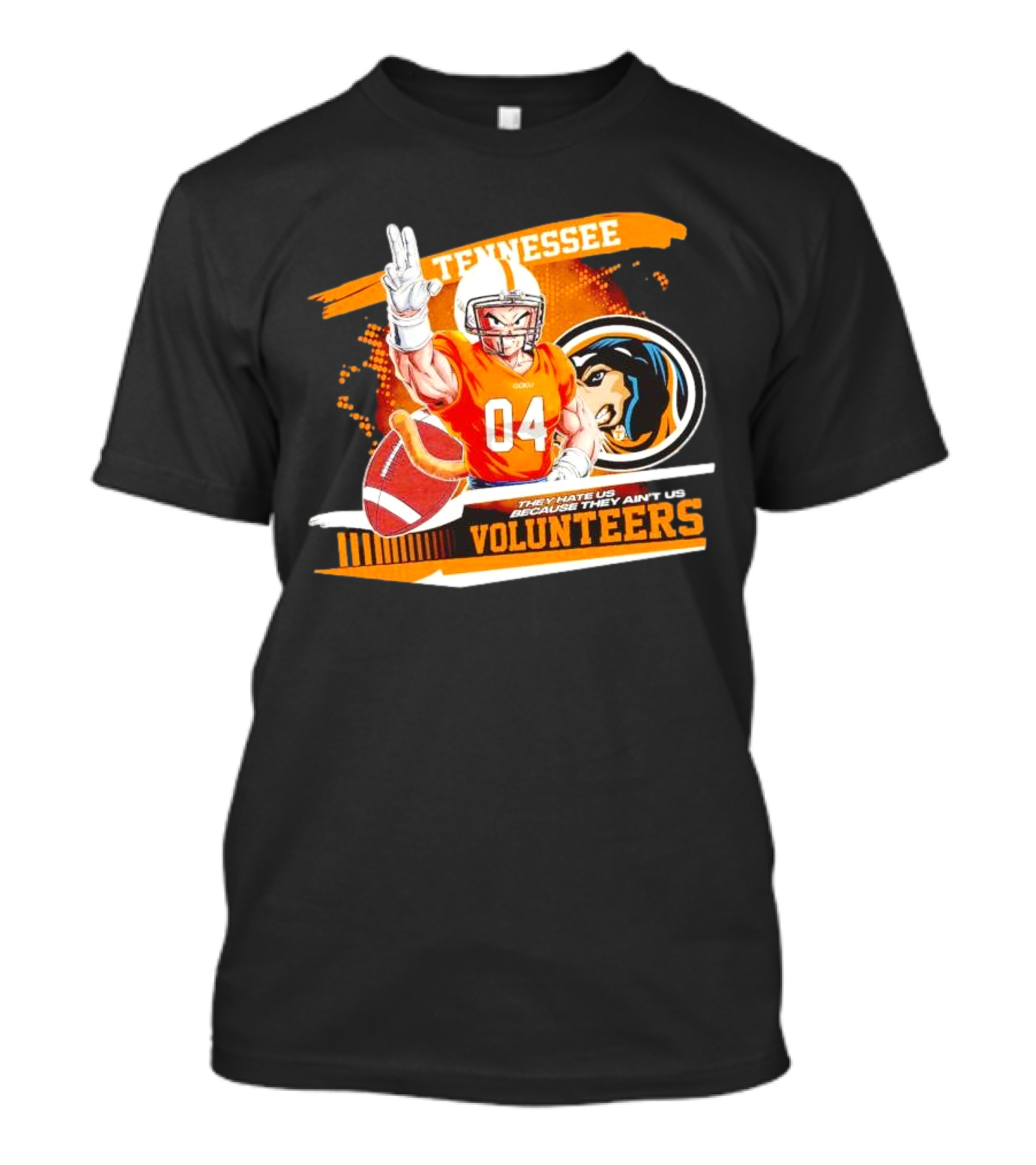 Tennessee Volunteers Goku 04 Football They Hate Us Because They Ain’t Us T-Shirt