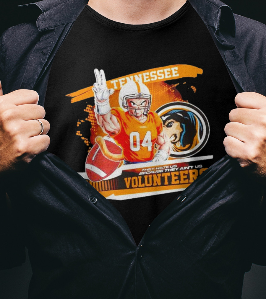 Tennessee Volunteers Goku 04 Football They Hate Us Because They Ain’t Us T-Shirt