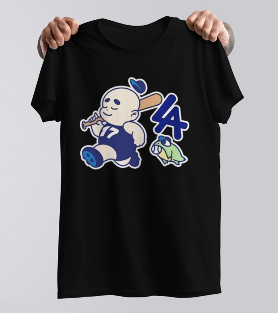 Chunky LA Baseball Baby 17 Fleece Strolling Bat Boy And Turtle T-Shirt