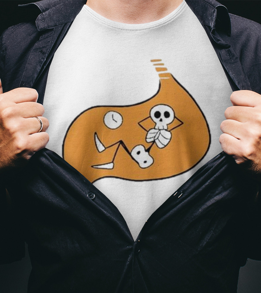 Delicious In Dungeon Meshi Laios Touden Skeleton Relaxing Inside Stomach T-Shirt