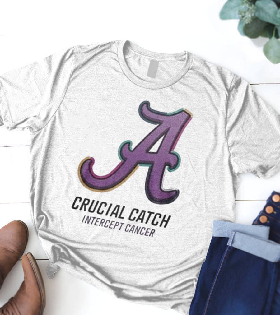 Alabama Crimson Tide Crucial Catch Intercept Cancer T-Shirt