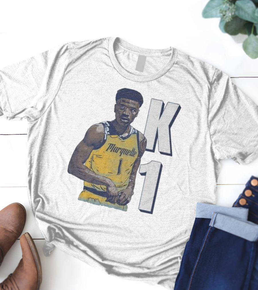 K1 Kameron Jones Marquette Golden Eagles Basketball Cartoon Player T-Shirt