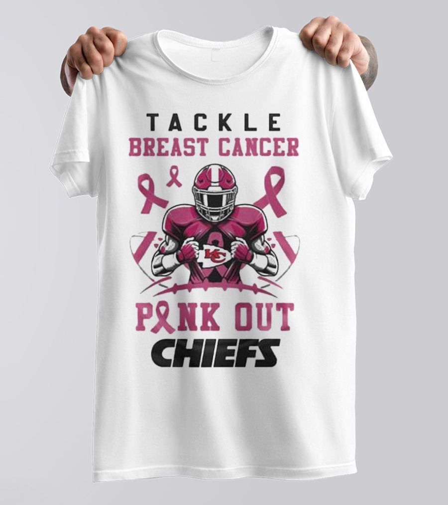 Kansas City Chiefs Tackle Breast Cancer Pink Out Chiefs T-Shirt