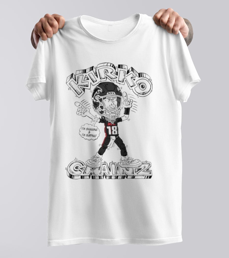 Kirko Chainz Kirk Cousins Atlanta Falcons I'm Swagging And I'm Surfing T-Shirt