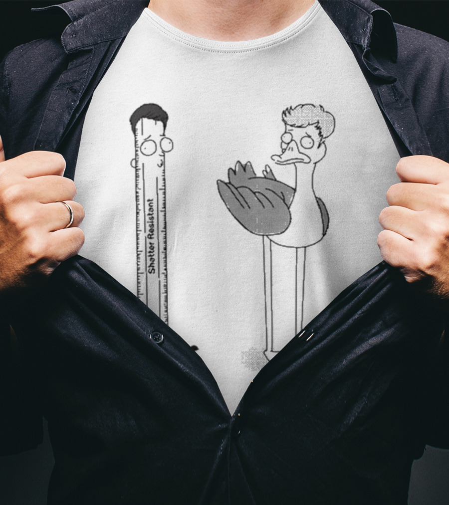 Shatter Resistant Ruler Schumpy And Quirky Bird Flapper No Context Off Menu T-Shirt