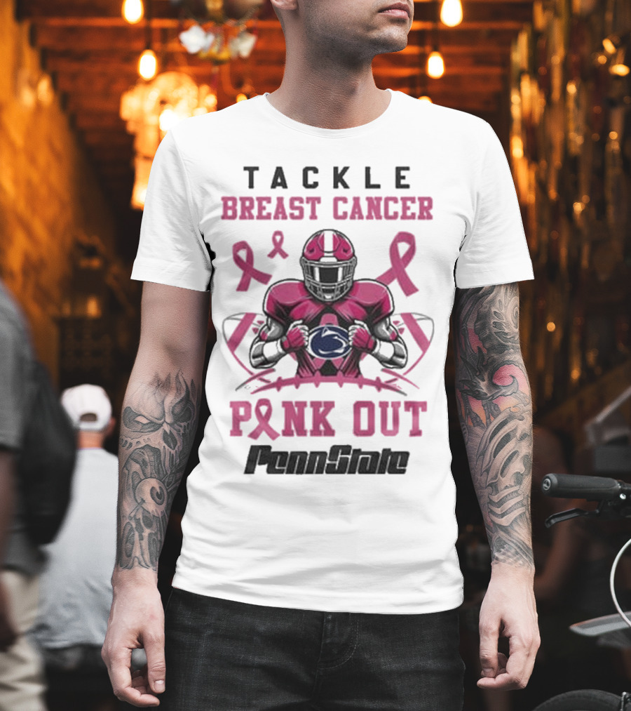 Tackle Breast Cancer Pink Out Penn State Nittany Lions T-Shirt