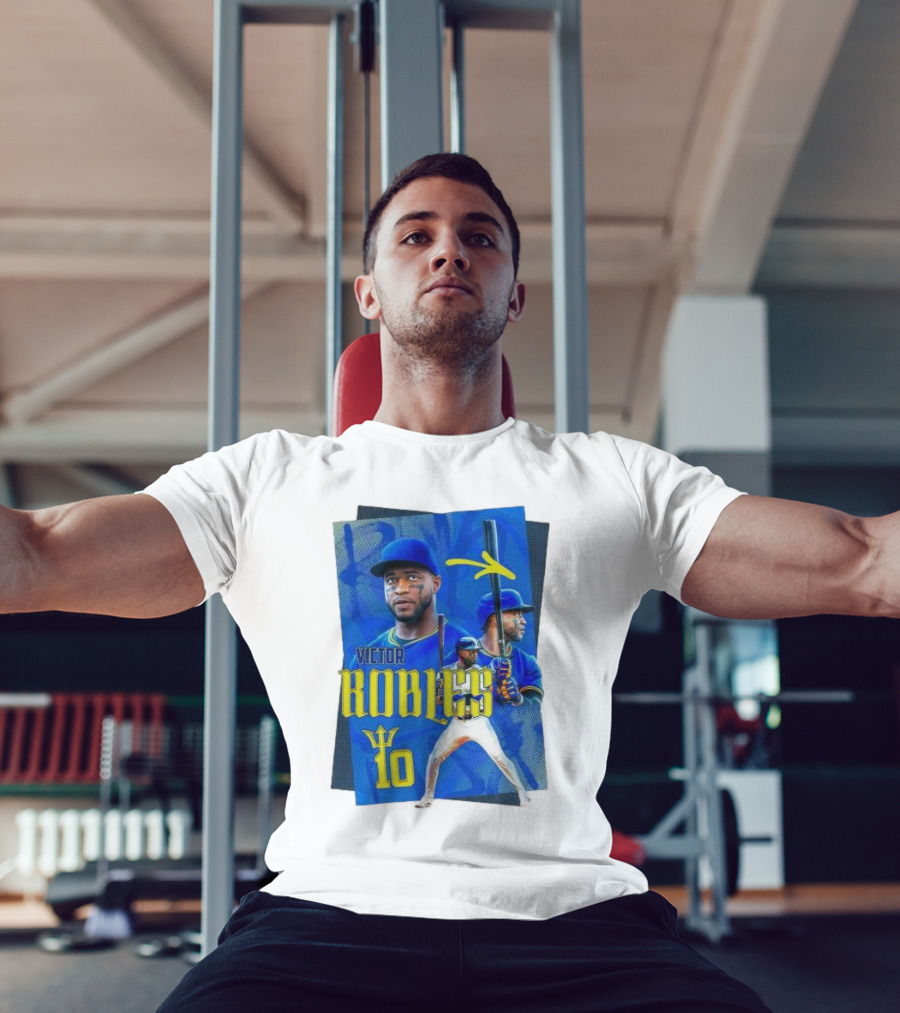 Victor Robles Baseball Player Blue And Yellow T-Shirt