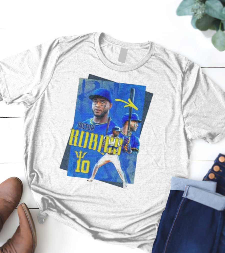 Victor Robles Baseball Player Blue And Yellow T-Shirt
