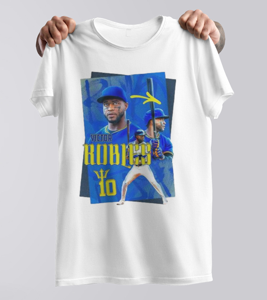 Victor Robles Baseball Player Blue And Yellow T-Shirt