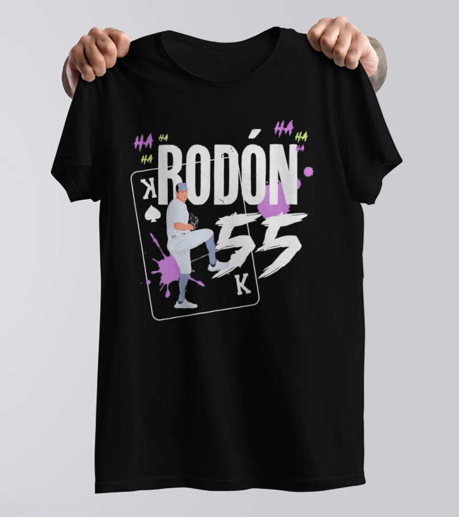 Rodón 55 K New York Yankees Playing Card Comic T-Shirt